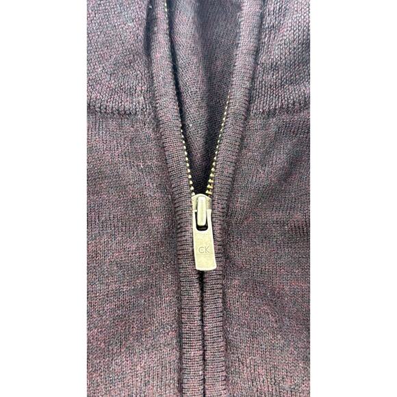CALVIN KLEIN Extra Fine Merino Wool 1/3 Zip Pullover Sweater Men's Size XL - Picture 6 of 6